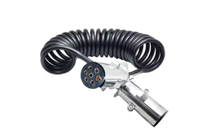 Truck ABS/AES/EBS Brake System Cables 7 Core Copper Cable Trailer Electrical Spiral Cable for Rearview Camera Spring Power Wire