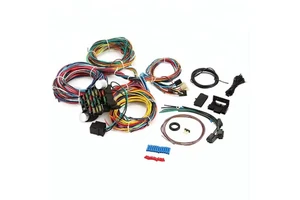 Universal 21 Circuit Wiring Harness Kit 17 Fuse Panel With Relays for GM Chevy Ford Jeep Hot Rod Street Rod