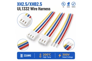 XH2.5 XHB2.5 FEP UL1332 Tinned Copper Wire Harness High Temperature Resistant Flame Retardant JST/Molex Connectors for Wiring