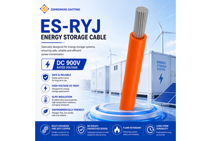 ES-RYJ Industrial Energy Storage Flexible Power Cable Tinned Copper XLPO DC 900V 50A 1*25.0mm Battery Pack Inverter DC System