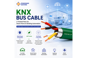 KNX BUS Smart Home Control Cable Stranded Oxygen-Free Copper 2x2x0.8mm Green Twisted Pair For Building Automation Intelligent
