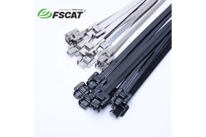 FSCAT Releasable Type Stainless Steel Epoxy Coated Cable Tie-Cable Zip Multifunctional Cable Bundle