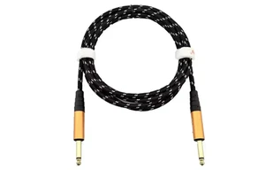 Customized Electric Guitar Leads Cable 1/4 Plug Jack Double Shield PVC Jacket 22 AWG OFC Wire Speaker Use