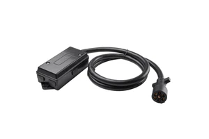 4FT Heavy Duty 7 Way Trailer Extension Cord With Junction Box, Pure Copper RV Standard Trailer Cable