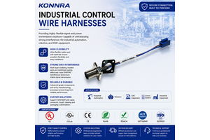 Custom Shielded Industrial Cable Harness Wire Connector Assembly PBT/PVC For Motorcycle Automobile Automation IP68 Rated