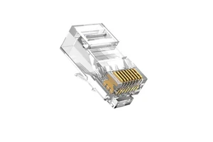 RJ45 Ethernet Male Connector Non-Shielded Network Cable Connection with Crystal Head for CAT5E / CAT6