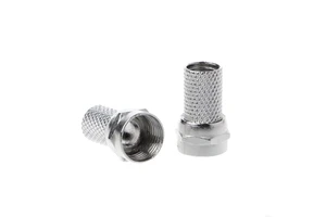 F-Type 75-5 Twist-on Coaxial Cable Connector F Male Plug for RG6 TV Satellite Antenna Coax Cable Adapter