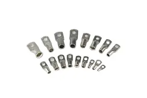 KS Copper High Conductivity 600V Brass Plated Battery Cable Terminals Electrical Connector Crimping Lug