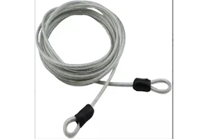 Heavy Duty 7*7 Stainless Steel Wire Rope Assembly Safety Cable With Snap Hook Wire Rope Slings With End And Top Pinhole