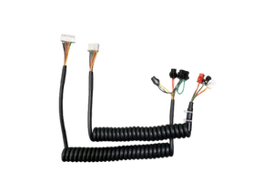 Custom Coiled Spiral Wire Harness Assembly with Multi-Connector Cable, Spring Coil Cord for Automotive/Industrial Equipment