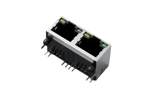 1*2 Port RJ45 Connector 8P8C Right Angle DIP with LED Indicator Ethernet RJ45 Jack PCB Mount Network Socket