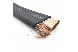 Heavy Duty YVFBG Nitrile Rubber Steel Wire Reinforced Flexible Flat Cable Oil Resistant Cold Resistant for Gantry Crane Hoist