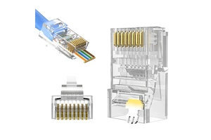 ZHEFAN Rj45 Connecter Cat5e Cat6 Ethernet 8p8c Utp Rj45 Plug Cat 6 5e Pass Through Rj45 Connector Pass Through Modular Plug