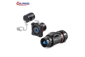 CNLINKO BD24 Plastic Industrial Waterproof Cable Panel Mount Connector