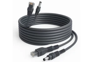 2-in-1 Network + Power Cable With RJ45 And DC Barrel Jack
