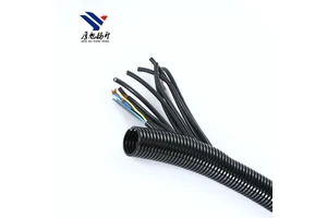PA Corrugated Plastic Conduit & Fittings Electrical Wire And Cable Harness Protection