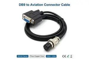 HINICABLE HYH-DSB-004 Custom 8-Pin Double Shielded Wire Aviation Plug DUSB 9-Pin Female Computer Signal Control Harness