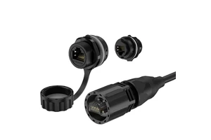 Waterproof Cat6/Cat5 RJ45 Straight Network Cable Socket Connector IP68 Rated Male/Female Plug-in Adapter