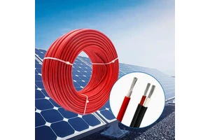 3kv DC Double Core XLPO Insulation Heat Resistant Tinned Copper Solar Electrical Cable 2.5mm2 Black Red for Solar Panel