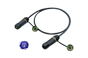 IP68 Waterproof Shielded RJ45 CAT6 Ethernet Connector M20 Rugged Outdoor Cable Coupler Durable Nylon Housing Industrial Use