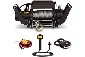 New 1BJY-EW-03 Trailer Parts & Accessories 16000lbs Electric Winch Kit with Trailer Coupler for ATV/UTV Replacement