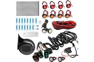 Copper Core Relay Harness for Horn Reversing Light Scintillator IP65 Waterproof 200mm Length Dual-Sided Installation All-Terrain