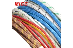 MICC Silicone Rubber Overall Jacket Braided Fiberglass Insulation 24AWG Type K Thermocouple Wire KX-FG/SIL-2*7/0.2