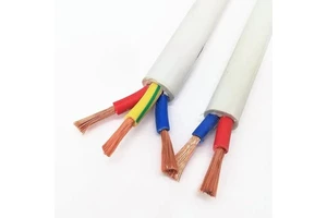 Copper Core RVV2 3 4 Cores*1 1.5 2.5 4 Square Sheathed Waterproof Control Power Cable 300-500V