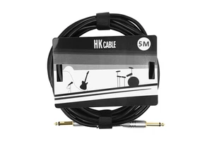 Wholesale Cheap Cable 6.35mm Guitar Cable 10m 5m 3m Electric Guitar Cable Black Leather Gold Headband with Spring