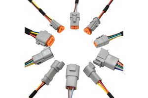 CZJSMX Anti-Interference Deutsch HD10 Wire Harness 12V 14AWG Shielded Braided Waterproof IP68