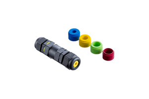 Outdoor Waterproof IP68 I-Shaped Screw-in Core Cable Joiner Wire Solution (PG12) Circular Connectors 6-10A 300V 2-5 Pins PVC