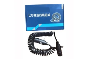 New 7 Pin TPU TVP Trailer Spiral Cable Truck Electrical Seven Core Trailer Assemble Cable