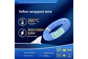 AFR-250 PTFE Silver Plated Aviation Wire High Temp 0.35mm 200m Length for Jet Engine Sensor Harness Excellent Durability