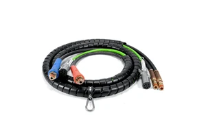 3 in 1 Spiral Wrap ABS Electrical Cord Curly Connector Rubber Air Line Polyester Braided Hose Assemblies 7 Way Trailer Cable