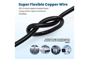 High Flexible 8723 RS485 Control Cable Oil Abrasion Resistant Long Lifespan for Drag Chain Robot CNC Machine Internal Wiring