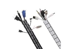 PE Plastic Spiral Wire Organizer Pipe Cable Neat Winding Pipe Cable Sleeves spiral wrap