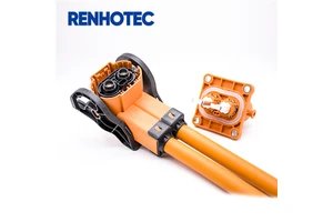 High Voltage Connector 1000V 125A 150A 200A 300A Cable Plug Bus Bar Copper Socket With Shielded Harness