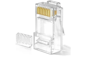 Brass Pin Cat6 Connector Waterproof Utp Cat6 8p8c Modular Plug Gold Plated Rj45 Connector Cat6 Unshielded Plug