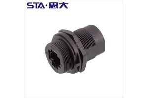Industrial Circular Connector RJ45 Connector Thread IP67 Waterproof RJ45 Jack Female Front Mount RJ45 Socket