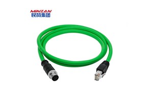 Rj45 to M12 X a Coded M12 X Coded Industrial Ethernet Cable Industrial Drag Chain Ethernet Cable