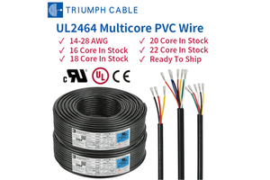 ODM UL2464 16/18/20/22Core Power Cable PVC Flexible Signal Transmission Wire 14/16/18/20/22/24/26/28AWG Gauge Electrical Wirs