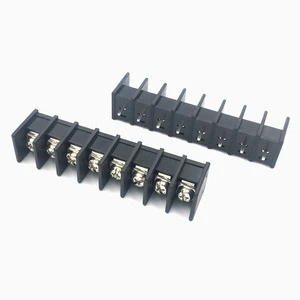 DEYCONN Hot Selling 9.5MM 8P Earless American Standard Screw Connection Barrier Terminal Block PA6/PA66 Material PCB Application