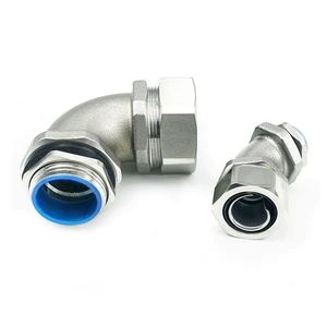 DWJ Bent Cable Connector Metal Angled Cable Gland 90 Degree M20 Liquid Tight Conduit Fittings M32