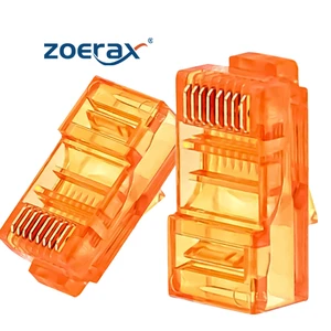 High Quality 8P8C Cat6 RJ45 Connector Non-Pass Through Moular Plug Ethernet Network Lan Cable Connectors High Performance