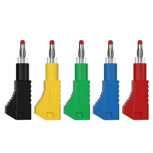 Cleqee P10043 Retractable 4mm Safety Banana Plug Welding Type Built-in Stong Spring DIY Connector