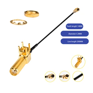 Factory Price RF Right Angle PCB Mount inner bore To IPEX Coaxial Cable Assembly IPEX / IPX connector