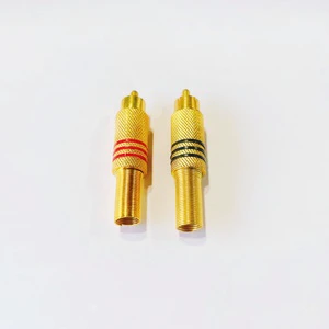 RCA Male Plug Audio and Video Speaker Male Plug Monitoring Connector