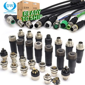 M12 Code 4 Pin to RJ45 Protected Ethernet Cable Cat6A Industrial Camera Cable