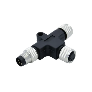 M8 Brass Nickel-plated Housing Gold-Plated Contacts Waterproof IP67 3Pin Male Female Socket Panel Wire Connector 12mm Automotive
