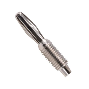 Solid Copper 4.0mm Cross Banana Connector - Threaded Pin Welded Wire Metal Terminal Accessory